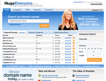 Tablet Screenshot of hugedomains.com